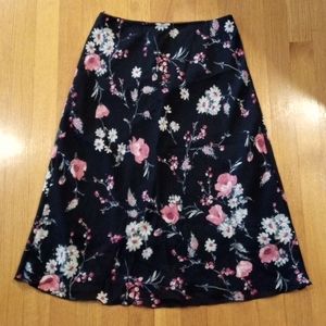 Y2K Vintage Floral Midi Skirt womans 9
